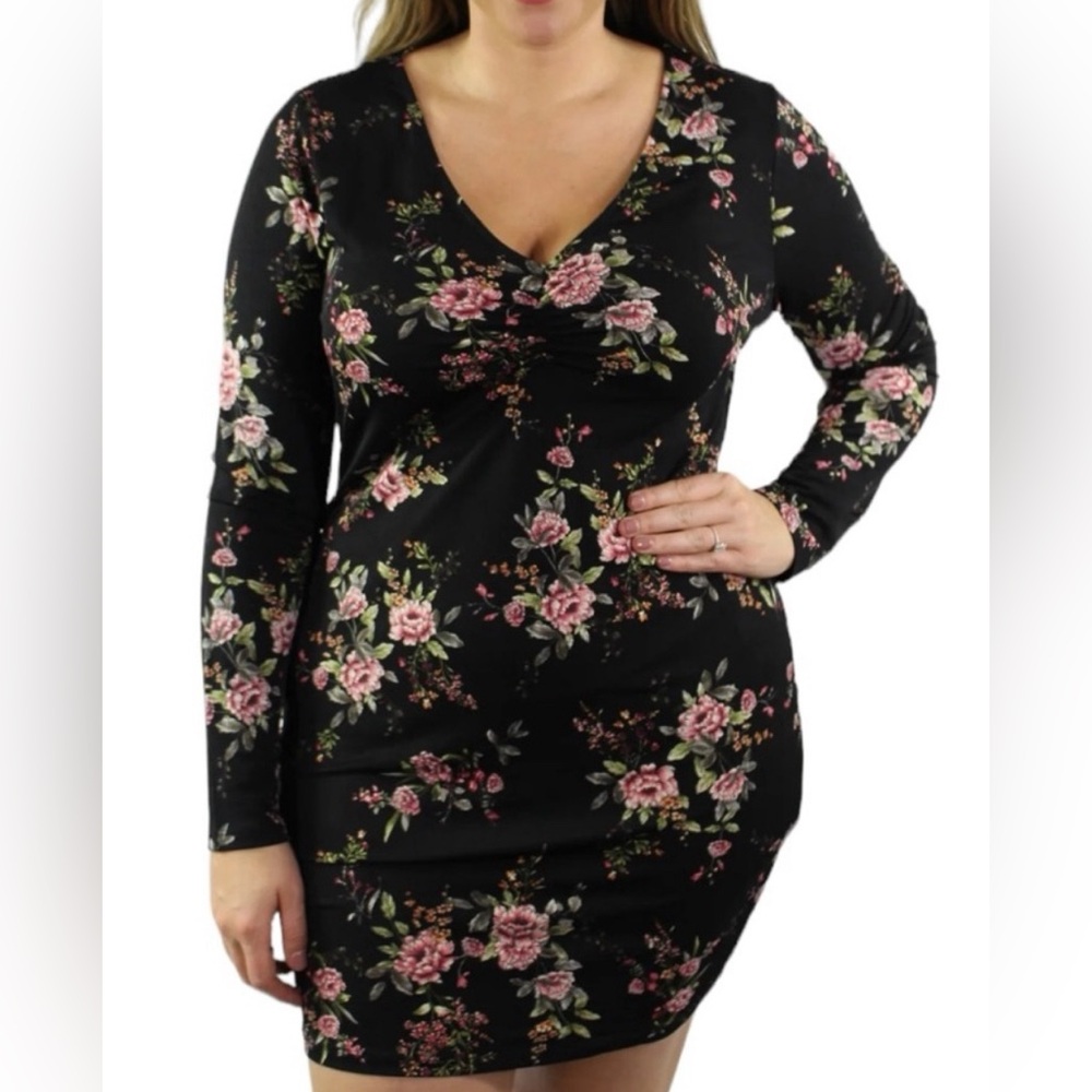 NWOT Flawless LS Floral Print Dress